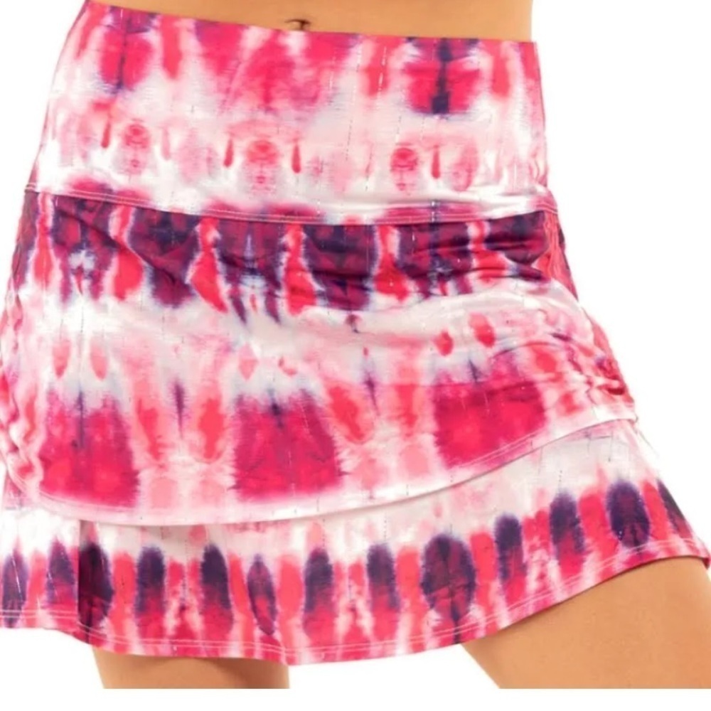 Lucky In Love Sunburst Ruche Golf Skort